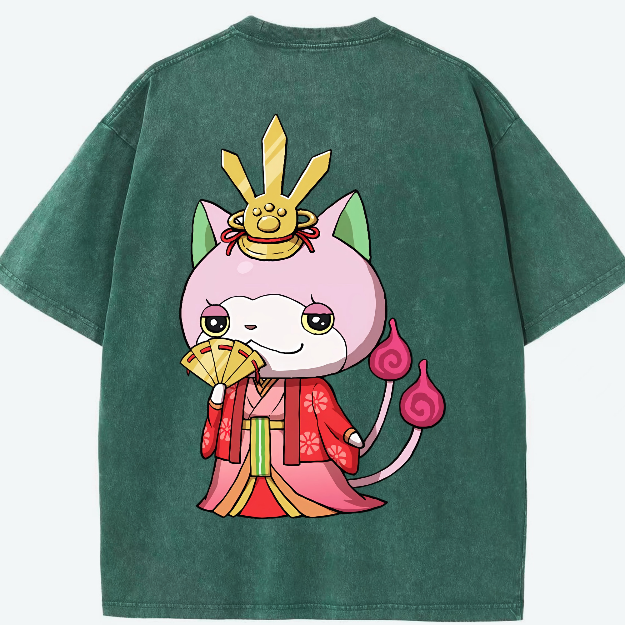 （画像用） 妖怪ウォッチ Yo-kai Watch 綿100% ヴィンテージ風 半袖Tシャツ（背面プリント）